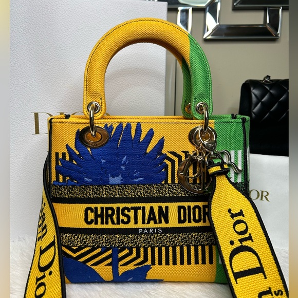 ❌SOLD!🔥NEW! RARE! DIOR•Lady Dior Medium Flower Pop D-Lite Bag - Picture 3 of 13